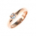 baby’s ring - K18PG 一連一石 - 3月 アクアマリン