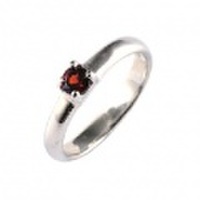 baby’s ring - K18WG 一連一石 - 1月 ガーネット