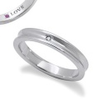 fe-fe スーパースチール リング 指輪 LOVE 刻印 ダイヤモンド ルビー 石 一粒 女性用 Lady’s fe-207 y160623