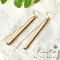 kito（キト）木製 ピアス 1 両耳用 白樺 6cm 14KGF フィンランド製 KITO01