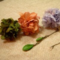 mncRo　モンシロ　お花　ピアス　あじさい　ドライフラワー