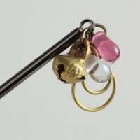 〜かんざし屋〜の簪　豆かんかんざし　リング　紫