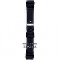 ［バネ棒無料サービス］ ダイバーズウォッチやスポーツウォッチに対応できるウレタンバンド　時計バンドの老舗メーカー・バンビ社製バンド　【19mm】　バンビ/BAMBI 時計用/ウォッチ用バンド　ウレタンバンド-ブラック　［送料区分：メール便］［お取り寄せ商品］