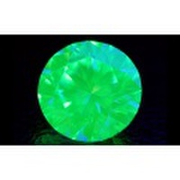【 蛍光性 : ストロング・グリーン 】 天然グリーンダイヤモンド ルース(裸石) 0.525ct, Very Light Yellowish Green, VVS-2【 中央宝石研究所ソーティング袋付 】 【 送料無料 】
