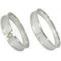 【2本セット特価！文字入れ無料！ピンクゴールドでも作成可能】 高品質K18ホワイトゴールドリング（ペアコレ）　PC003-004