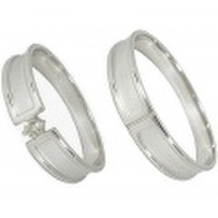 【2本セット特価！文字入れ無料！ピンクゴールドでも作成可能】 高品質K18ホワイトゴールドリング（ペアコレ）　PC003-004