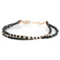 【DUB Luxury｜ダブラグジュアリー】Shine Black 2PG Bracelet　シャインブラック2連ピンクゴールドブレスレット　OD-2801【ユニセックス】