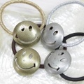 【IMPORT】アンティーク加工スマイル型メタル*ヘアゴム（GOLD/SILVER）