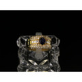 【K18YG イエローゴールド】指輪 リング サファイア0.84ct ダイヤモンド1.05ct 12号 13.1g レディース 1114-0