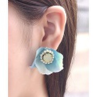 【SALE】リアルビッグフラワーパールスタッドピアス/3カラー