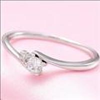 【エンゲージリング|婚約指輪】ジェムケリーハート＆キューピッドプラチナダイヤモンドリング