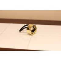 【オンもオフも使える】ラウンドゴールドメタルヘアゴム【メール便可送料１８０円】