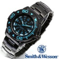 【キャンペーン対象外】 Smith & Wesson スミス＆ウェッソン SWISS TRITIUM DIVER WATCH 腕時計 BLACK/BLUE SWW-900-BLU