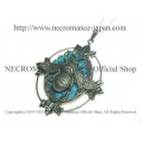 【ネクロマンス NECROMANCE】 シルバーBee&モルフォウィングネックレス Silver Bee & Morpho Butterfly Wing Necklace 蜂 蝶々