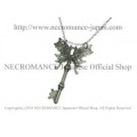 【ネクロマンス NECROMANCE】 シルバーバタフライキーネックレス Silver Butterfly Key Necklace ＜Silver / Double joint＞ 蝶々 鍵
