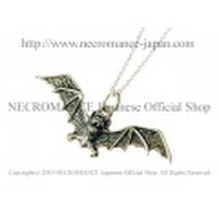 【ネクロマンス NECROMANCE】 シルバーフライングバットネックレス Silver Flying Bat Necklace コウモリ 蝙蝠