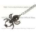 【ネクロマンス NECROMANCE】 ドロップブラックスパイダーネックレス Drop Black Spider Necklace ＜ブラック/Black/黒＞ 蜘蛛