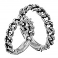 【ペア販売】 ID プレート チェーン ペアリング シルバー アクセサリー 指輪 [シルバーリング] 送料無料 喜平 チェーンデザイン リング