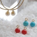 【送料無料】 K18 Color stone pierce charm/4mm （カラーストーンピアスチャーム/4mm）