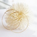 【送料無料】 K18 Duperey Wire hoop pierce/50mm（デュプレ―ワイヤーフープピアス）
