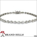 K18WG ダイヤモンド2.00ct テニスブレスレット 総重量10.9g 美品 [120143]