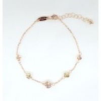 １８K２トーンカットボールブレスレット