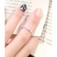 ひし形ビジュー ファランジリング/2カラー