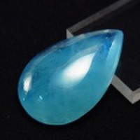 アクアマリン　AAA+　ルース　タンブル【約11.1g】【ペアシェイプカット】天然石｜パワーストーン｜アクアマリン｜べリル｜藍玉｜ドロップカット｜ペアシェイプ｜カボション｜素材｜タンブル｜e0339