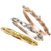 アンティーク調　3連ピンキーリング95-0183