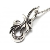 キュービックジルコニア×パルメットモチーフ・シルバーペンダント/p012