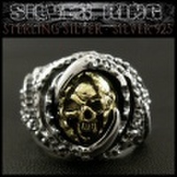 クリックポストのみ送料無料！シルバーリング リング 指輪 髑髏 スカル シルバー925 Sterling Silver Ring Skull (ID sr0790r254)