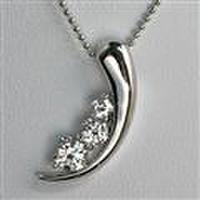 クロスフォーシルバーネックレス【Tusk&3stone】