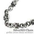ゴシック クロス チェーン ネックレス シルバー アクセサリー [シルバーチェーン] 送料無料