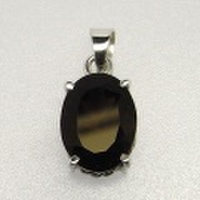 シルバー925 スモーキークォーツハンドメイドペンダントトップ ST-50