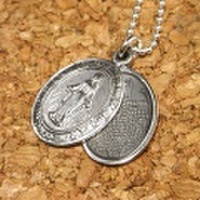 シルバー925 マリアダブルプレートペンダントトップ 5-436