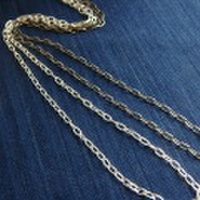 シルバーあずきチェーン　45cm　(幅2.8ミリ)