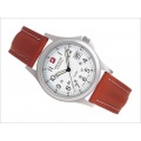 スイスミリタリー SWISS MILITARY 腕時計 CLASSIC ORIGINAL ML2 3針 ホワイト 35mm ブラウンレザーベルト