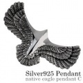 ネイティブイーグル ペンダント C ≪3.5mmアズキチェーン割引セット≫ メンズ ネックレス シルバー アクセサリー [シルバーペンダント] 送料無料