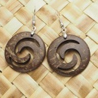 ハワイアンアクセサリー シェルピアスとイヤリング ココナッツコルデザイン