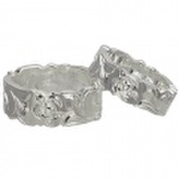 ハワイアンジュエリー / アラメア 　6mm＆8mm　ホヌスクロールフラットリング　ペアリング