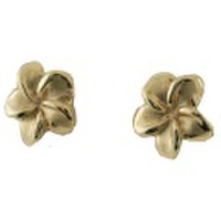 ハワイアンジュエリー 14Kピアス ミニプルメリアピアス