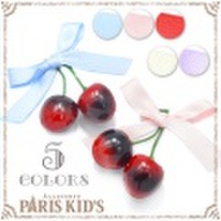 パステル カラー リボン ＆ チェリー ヘアクリップ パリスキッズ本店 原宿 pariskid’s 公式 通販 安い hrtrd ymgir
