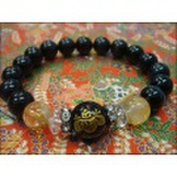 パワーストーン京屋オリジナル/【デイトナ・ブロス】掲載！【戦国武将家紋】豐臣 秀吉【五三桐】全国制覇！１２ｍｍ玉ブレスレット/ブルータイガーアイ/金運上昇・仕事運【寺田屋前のパワーストーン京屋】