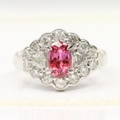 ピンクサファイア 1.05ct リング・指輪 13.5 Pt900プラチナ 中央宝石鑑別書 【中古】 (253998)