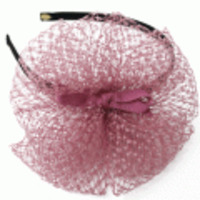 ブランド-Jennifer Ouelletteヘアアクセサリー◆チュールリボンカチューシャ◆ピンク