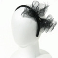ブランド-LaLa Senoritaヘアアクセサリー◆ホースヘアリボンカチューシャ◆ブラック