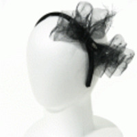 ブランド-LaLa Senoritaヘアアクセサリー◆ホースヘアリボンカチューシャ◆ブラック