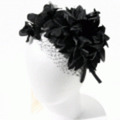 ブランド-TOUCAN HATSヘアアクセサリー◆フラワーパーティカチューシャ◆ブラック