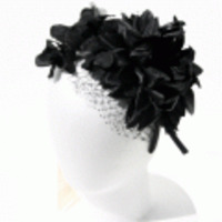 ブランド-TOUCAN HATSヘアアクセサリー◆フラワーパーティカチューシャ◆ブラック
