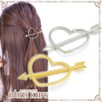 ヘアピン ハート アロー 矢 キューピット モチーフ フレーム ヘアアクセサリー ヘアアクセ ゴールド シルバー hrtrd josim